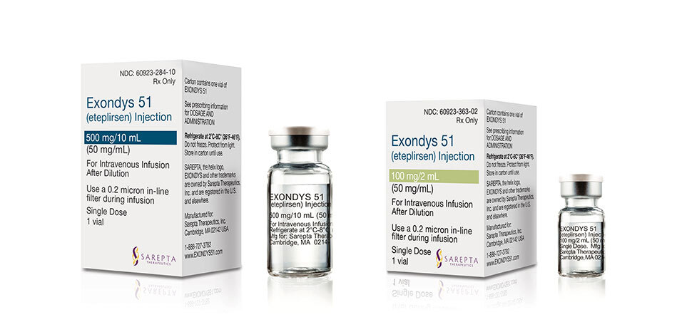 EXONDYS 51 with packaging