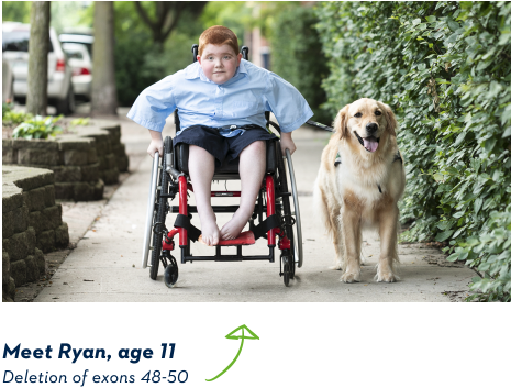 Ryan, age 11, deletion of exons 48-50