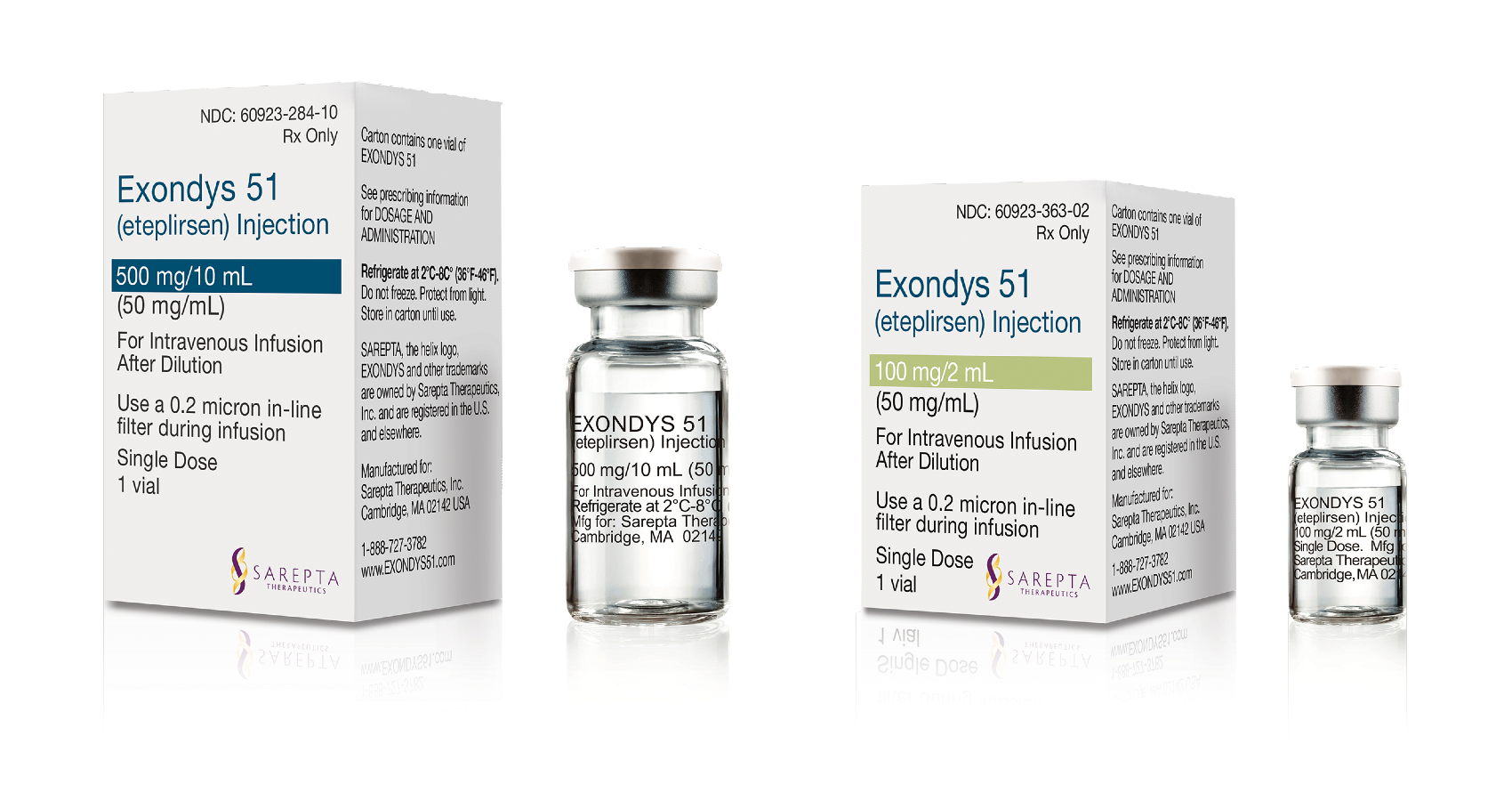 EXONDYS 51 with packaging