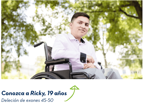 Conozca a Ricky, 19 años. Deleción de exones 45-50.