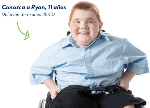 Conozca a Ryan, 11 años. Deleción de exones 48-50.