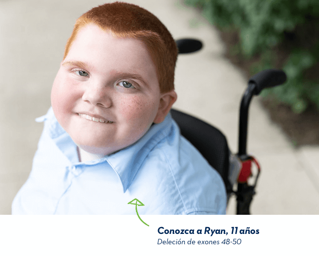 Conozca a Ryan, 11 años. Deleción de exones 48-50.