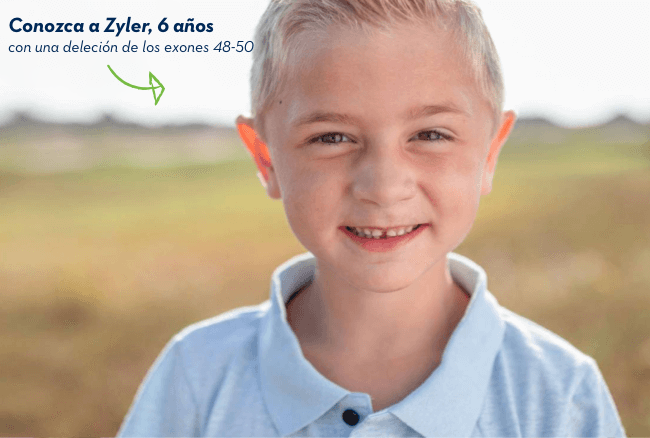 Conozca a Zyler, de 6 años con una deleción de los exones 48-50