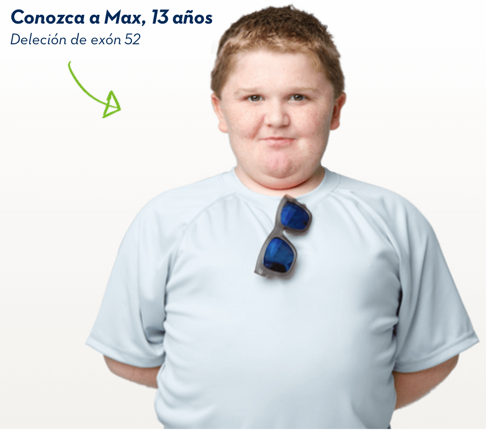 Conozca a Max, 13 años, Deleción de exón 52