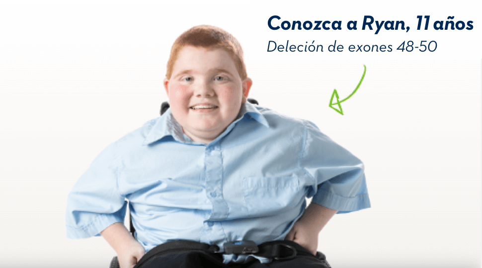 Conozca a Ryan, 11 años. Deleción de exones 48-50.